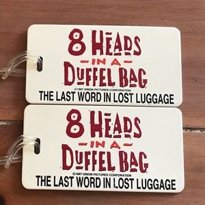 8 Heads in a Duffel Bag Luggage Tags (2) NWOT
